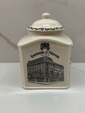 Vintage Mason’s Ironstone Fortnum & Mason Tea Jar Canister London Landmarks